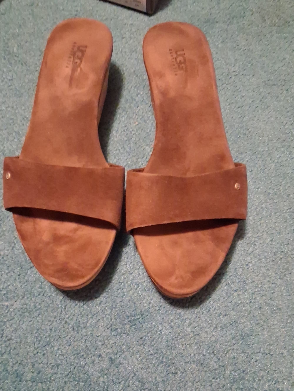 UGG Suede Brown Slide Mules